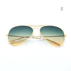 Fashion Gradient Rimless Sunglasses Frog Mirror