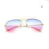 Fashion Gradient Rimless Sunglasses Frog Mirror